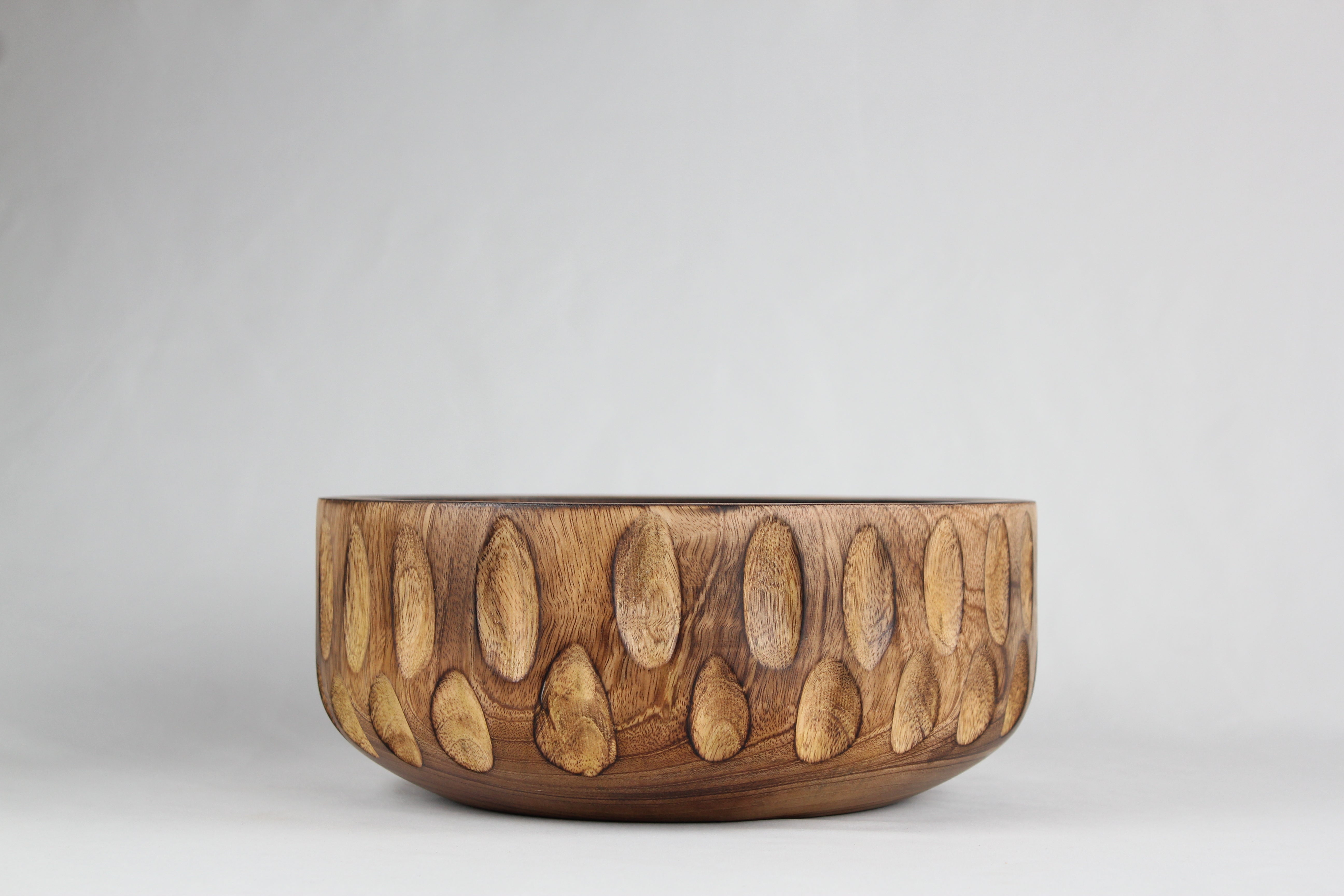 Emma Rayure Wood Bowl