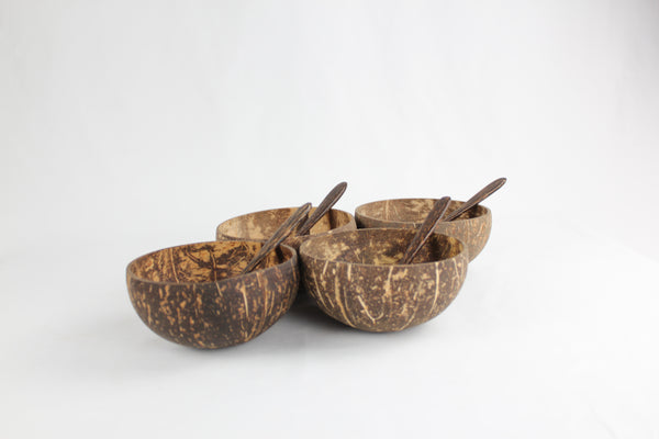 Set of 4 Coconut bowl 5.5"