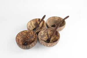 Set of 4 Coconut bowl 5.5"